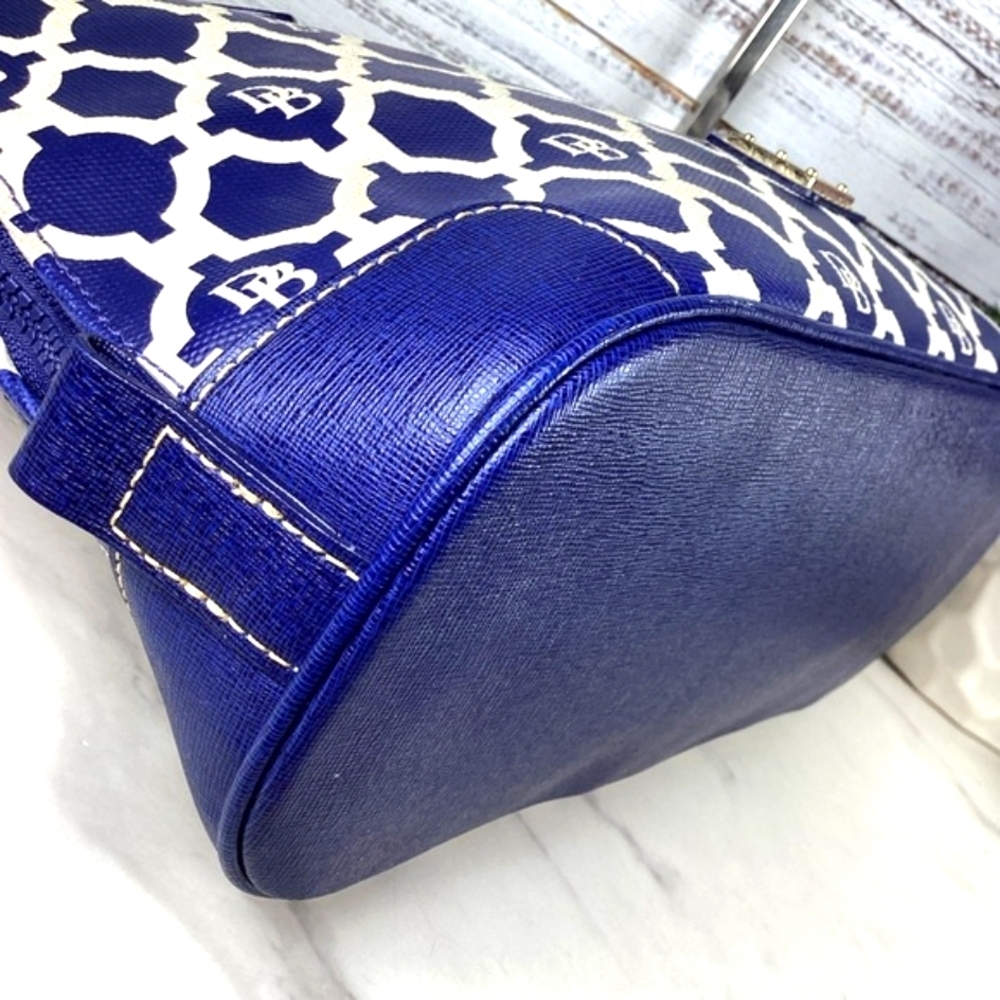 Dooney & Bourke Sanibel Blue and White‎ coastal hand Bag beach vacation purse - Picture 9 of 16